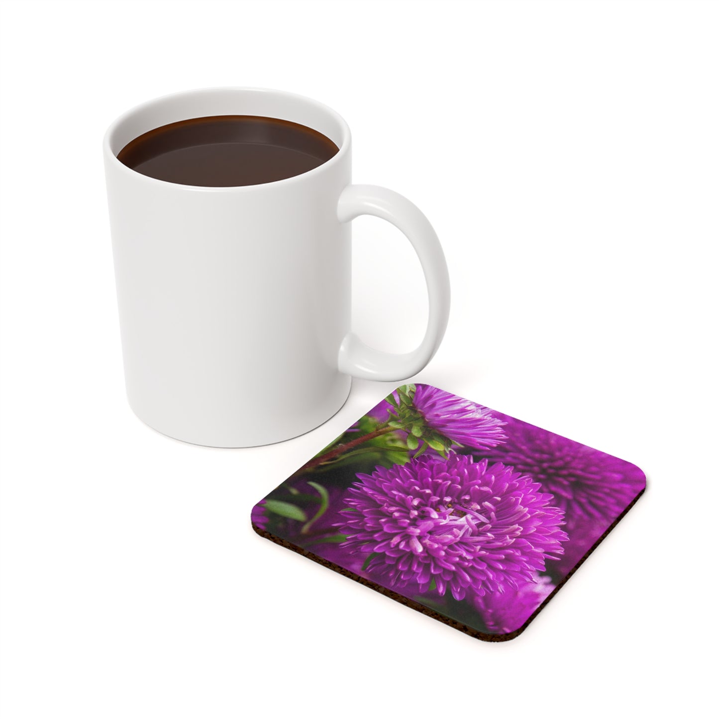 Purple Passion - Cork Back Coaster